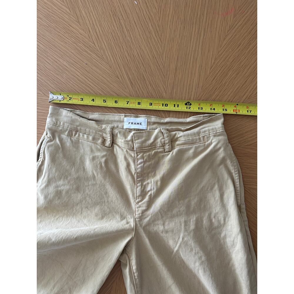 FRAME Wide Leg Tomboy Trousers | Washed Tan | Size 27 - Picture 10 of 10
